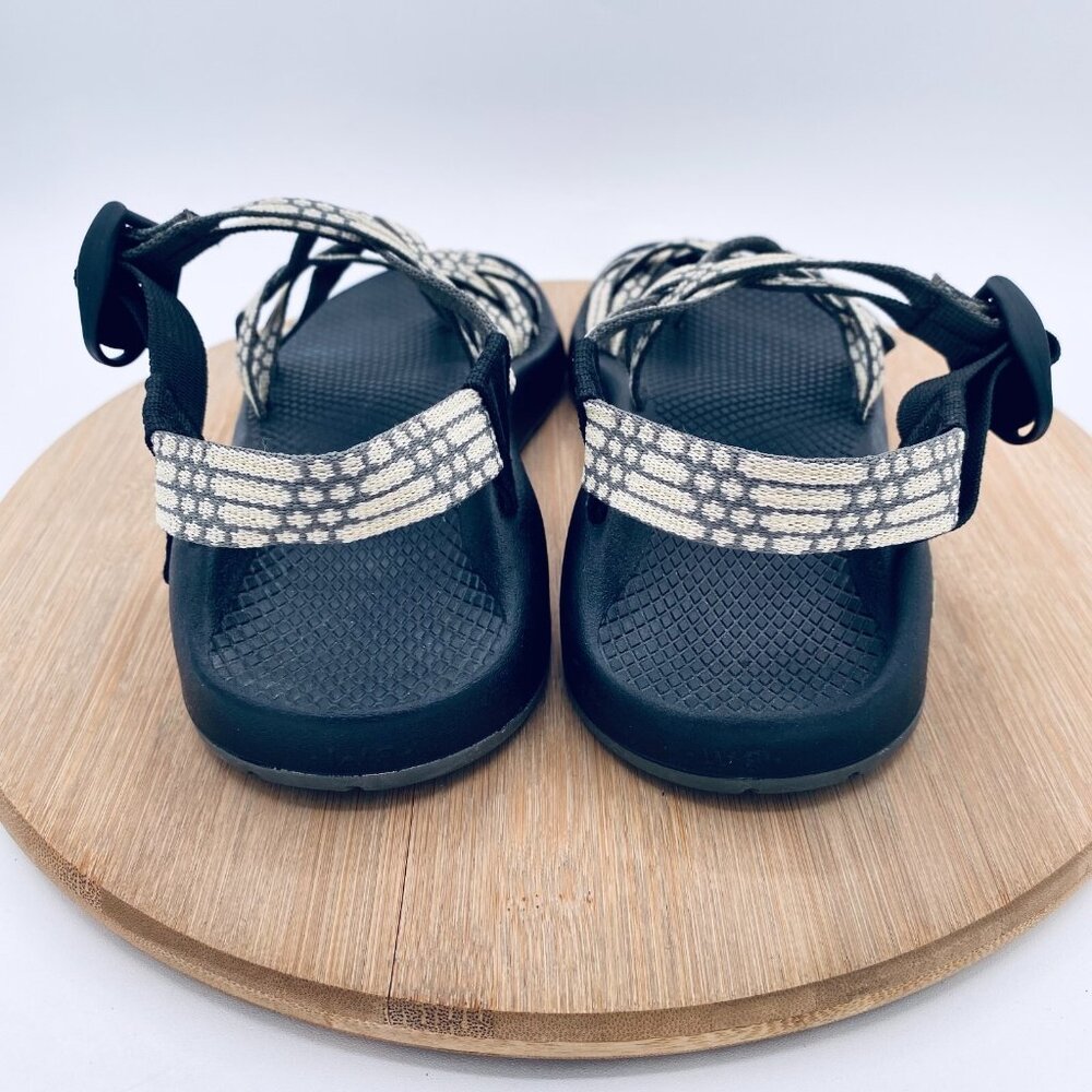 Chaco Women's Black Sandals with White Patterned Straps - Picture 8 of 10
